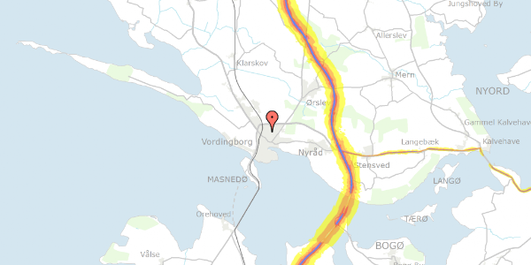 Trafikstøjkort på Grundtvigs Alle 17, 4760 Vordingborg