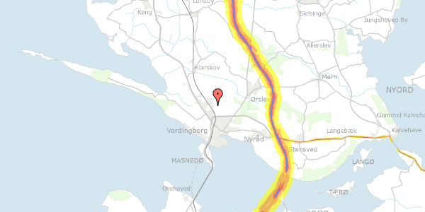 Trafikstøjkort på Kastrupvej 31A, 4760 Vordingborg