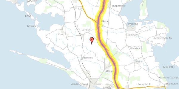 Trafikstøjkort på Manglekærvej 88, 4750 Lundby