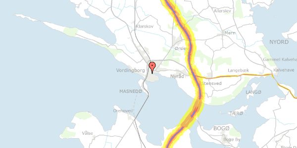 Trafikstøjkort på Marienbergvej 61, 1. tv, 4760 Vordingborg