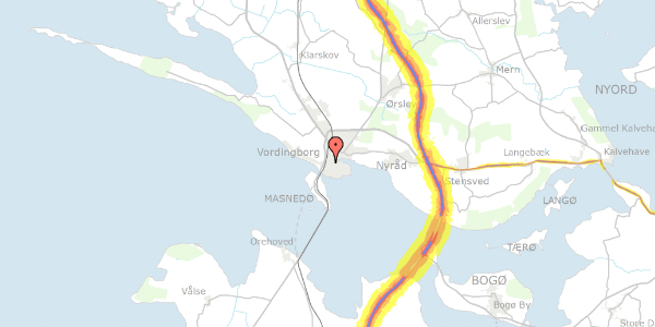 Trafikstøjkort på Marienbergvej 81, 4760 Vordingborg