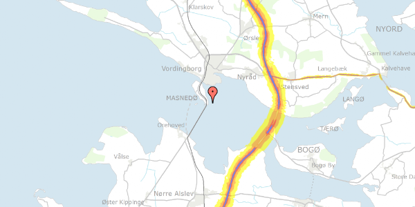 Trafikstøjkort på Masnedøvej 52A, st. , 4760 Vordingborg