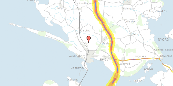 Trafikstøjkort på Sct.Clemensvej 79, 4760 Vordingborg