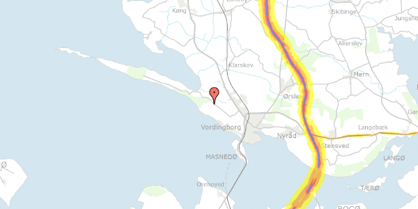 Trafikstøjkort på Statenevej 55, 4760 Vordingborg