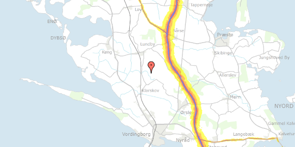 Trafikstøjkort på Svinningevej 27, 4760 Vordingborg