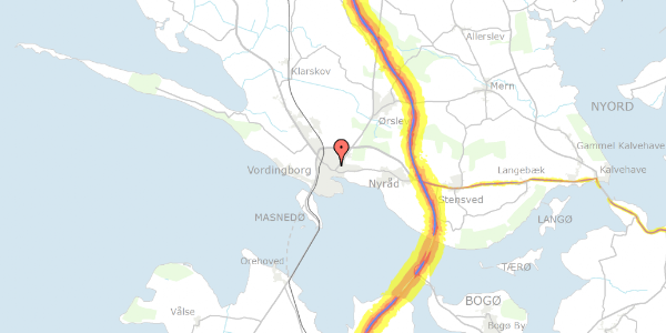 Trafikstøjkort på Valdalsparken 1, 2. th, 4760 Vordingborg