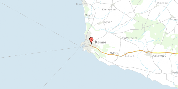 Trafikstøjkort på Borgmester Nielsens Vej 5, 3700 Rønne