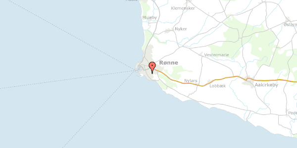 Trafikstøjkort på Bøgeløkken 10, 3700 Rønne