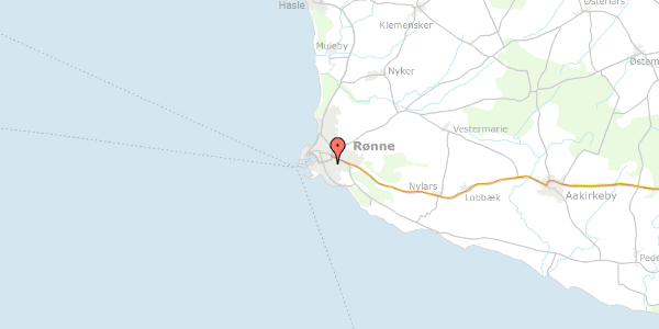 Trafikstøjkort på Helsevej 10, 3700 Rønne