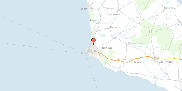 Trafikstøjkort på Kystparken 20, 3700 Rønne