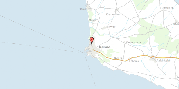 Trafikstøjkort på Kystparken 40, 3700 Rønne
