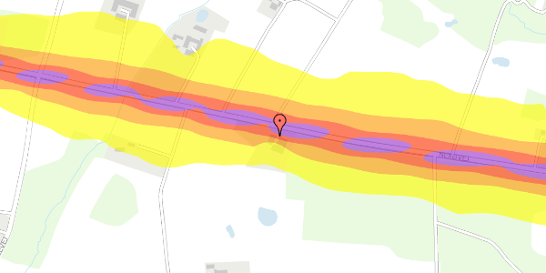 Trafikstøjkort på Nexøvej 76, 3720 Aakirkeby