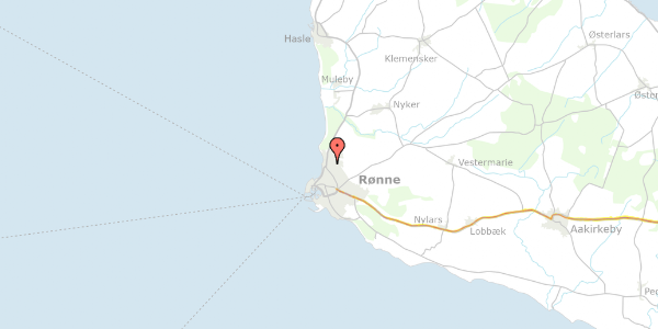 Trafikstøjkort på Thorkildsvej 12, 3700 Rønne
