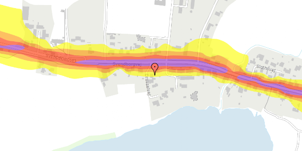 Trafikstøjkort på Drosselvej 1, 5762 Vester Skerninge