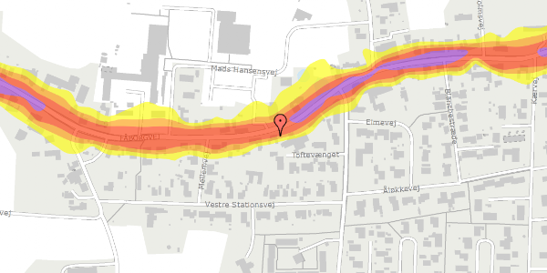 Trafikstøjkort på Fåborgvej 41, 5762 Vester Skerninge