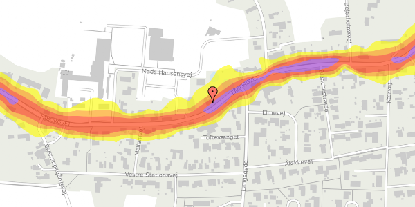 Trafikstøjkort på Fåborgvej 46, 5762 Vester Skerninge