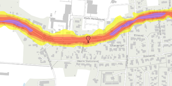 Trafikstøjkort på Fåborgvej 47, 5762 Vester Skerninge