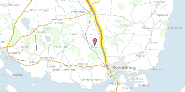 Trafikstøjkort på Åparken 19, 5771 Stenstrup