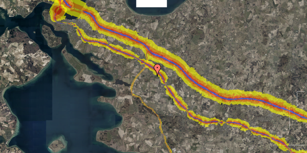 Trafikstøjkort på Bakken 1, 5592 Ejby