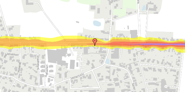 Trafikstøjkort på Hornelandevej 29, 5600 Faaborg