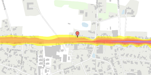 Trafikstøjkort på Hornelandevej 46, 5600 Faaborg