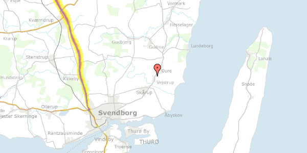 Trafikstøjkort på Brudagervej 14, 5882 Vejstrup