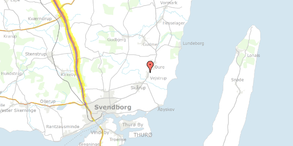 Trafikstøjkort på Egemosevej 48, 5882 Vejstrup