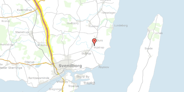 Trafikstøjkort på Landevejen 17, 5882 Vejstrup