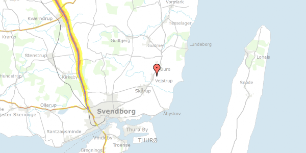 Trafikstøjkort på Landevejen 49, 5882 Vejstrup