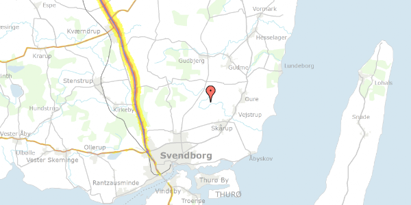 Trafikstøjkort på Lundevej 17, 5882 Vejstrup