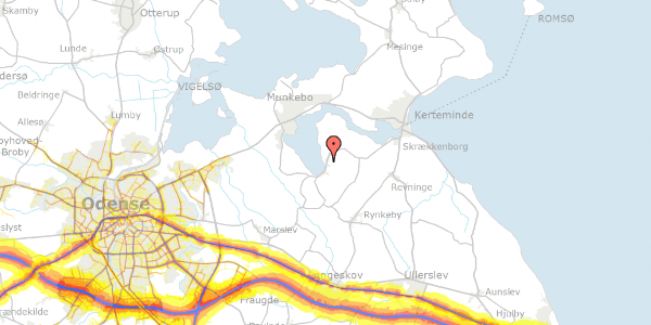 Trafikstøjkort på Kertinge Bygade 66, 5300 Kerteminde