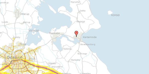 Trafikstøjkort på Kongshøj Alle 145, 5300 Kerteminde