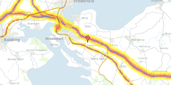 Trafikstøjkort på Gl Landevej 6, 5500 Middelfart