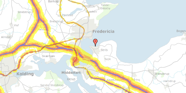 Trafikstøjkort på Nørre Alle 43, st. , 5500 Middelfart