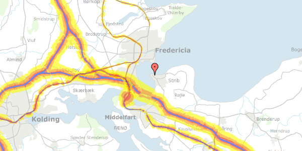 Trafikstøjkort på Tjærepletten 3D, 5500 Middelfart