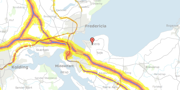 Trafikstøjkort på Vilhelm Herolds Vej 11, 5500 Middelfart