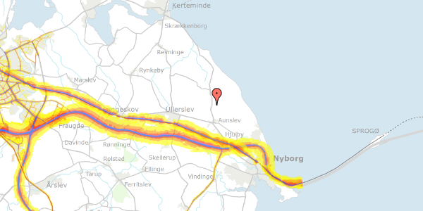 Trafikstøjkort på Kertemindevej 69, 5800 Nyborg