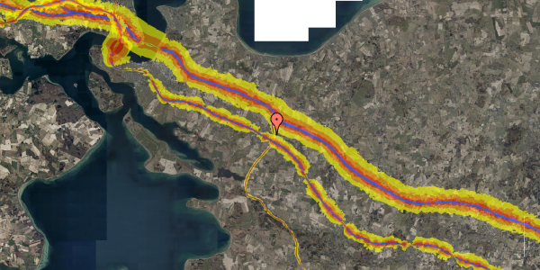 Trafikstøjkort på Kirkevej 74, 5580 Nørre Aaby