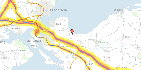 Trafikstøjkort på Lavmosevej 1, 5466 Asperup