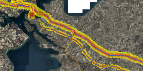 Trafikstøjkort på Østervangen 5, 5580 Nørre Aaby