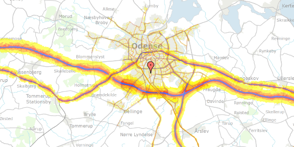 Trafikstøjkort på Aarestrupsvej 24, 5230 Odense M