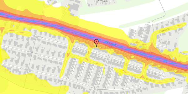 Trafikstøjkort på Åsumvej 523, 5240 Odense NØ