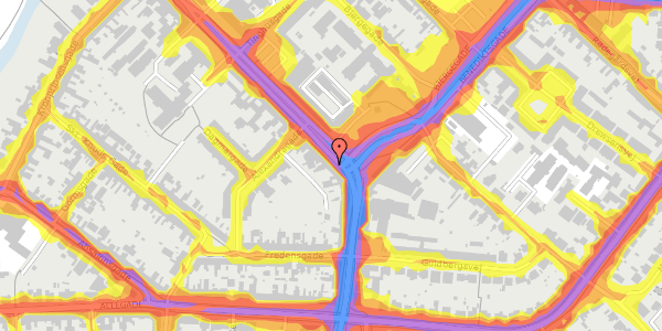 Trafikstøjkort på Albanigade 57, st. , 5000 Odense C