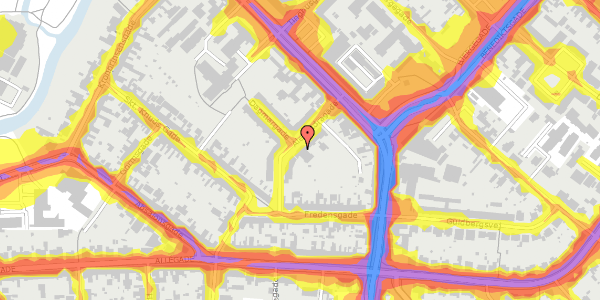 Trafikstøjkort på Alexandragade 8, st. , 5000 Odense C