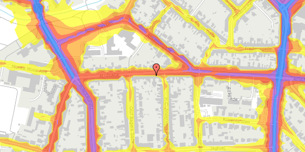 Trafikstøjkort på Allégade 56A, 5000 Odense C