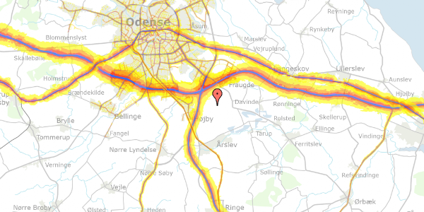 Trafikstøjkort på Allerup Bygade 51, 5220 Odense SØ