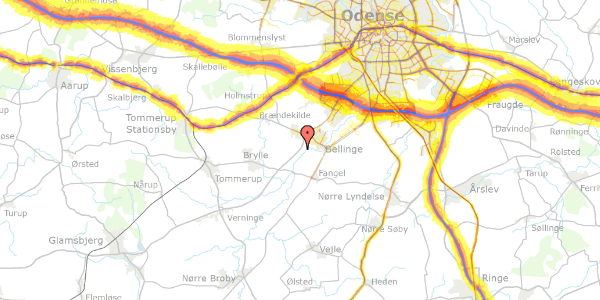 Trafikstøjkort på Assensvej 194, 5250 Odense SV