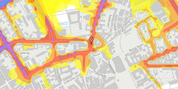 Trafikstøjkort på Asylgade 16, 1. th, 5000 Odense C