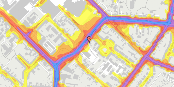 Trafikstøjkort på Benediktsgade 28, 5000 Odense C