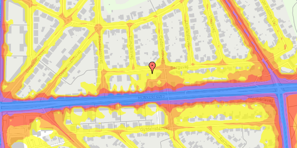 Trafikstøjkort på Bergsvej 7, 2. th, 5230 Odense M